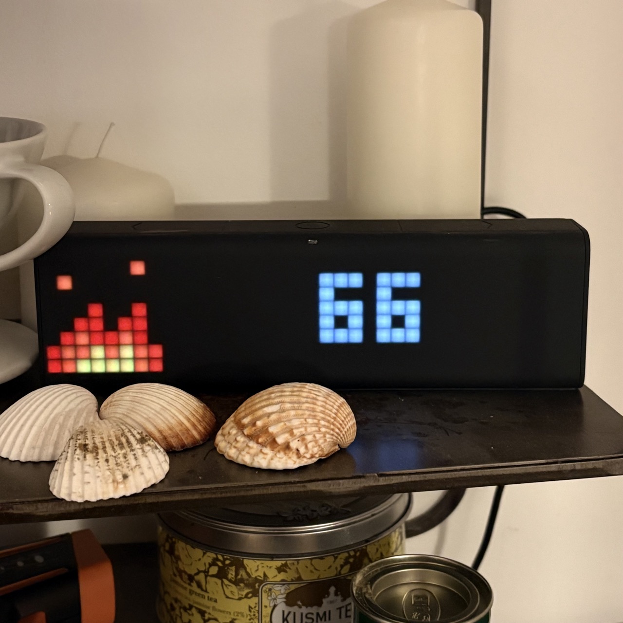 LaMetric Time showing current Rupertus sauna occupancy